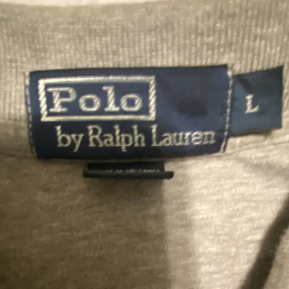Polo Ralph Lauren Gray Solid Polo Shirt Men’s L Short Sleeve Button Logo